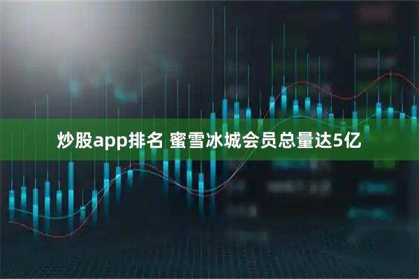 炒股app排名 蜜雪冰城会员总量达5亿